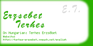 erzsebet terhes business card